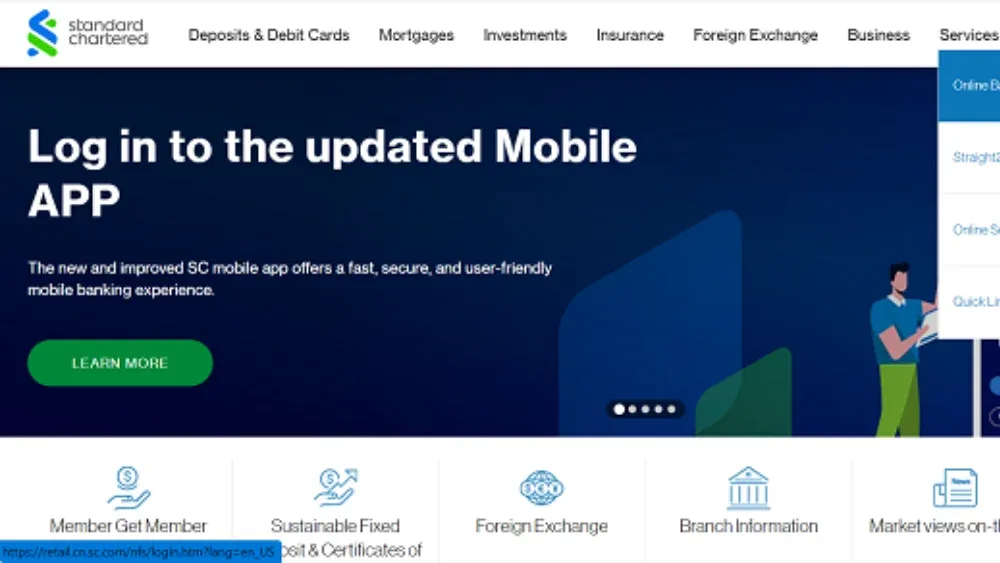 standard chartered trading login